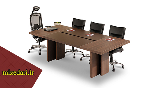 میز مدیریتی و کنفرانس همراه با 4 صندلی